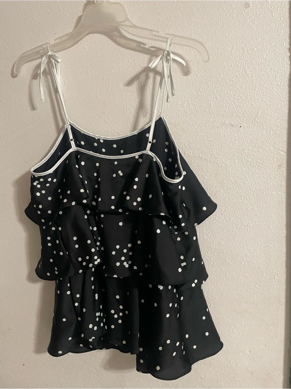 Kate Spade Polka Dot Ruffle Chemise Tank Top - Picture 5 of 5